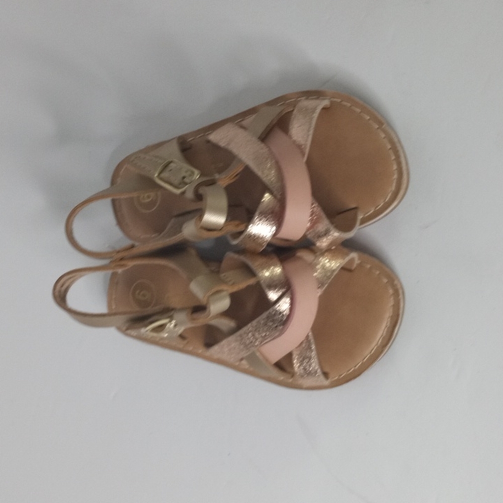 Girls Kids Cat & Jack Brown Baby Sandals - Picture 4 of 9